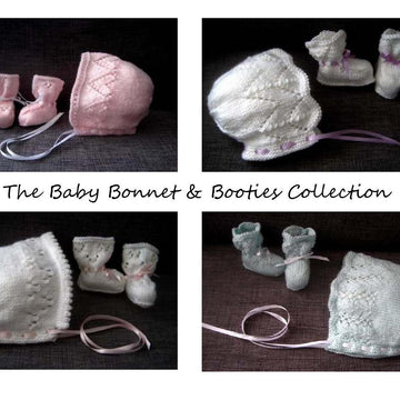 Marguerite Bonnet & Booties Set (4-ply)