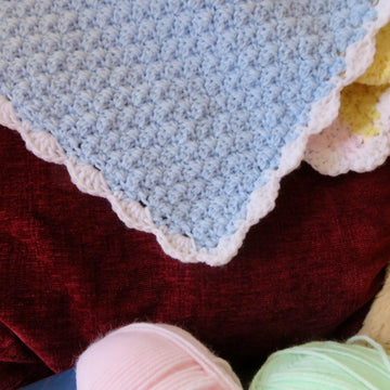 Pastel Parade Baby Blanket Crochet Pattern • C2C Suzette Stitch (DK Weight)