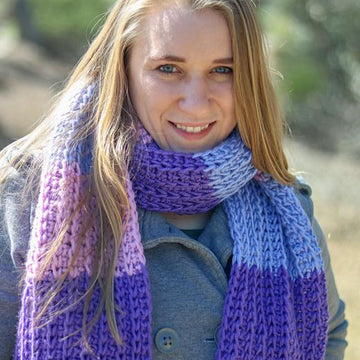 Tri-Color Tunisian Scarf