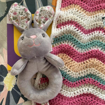Bunny Wave Baby Blanket