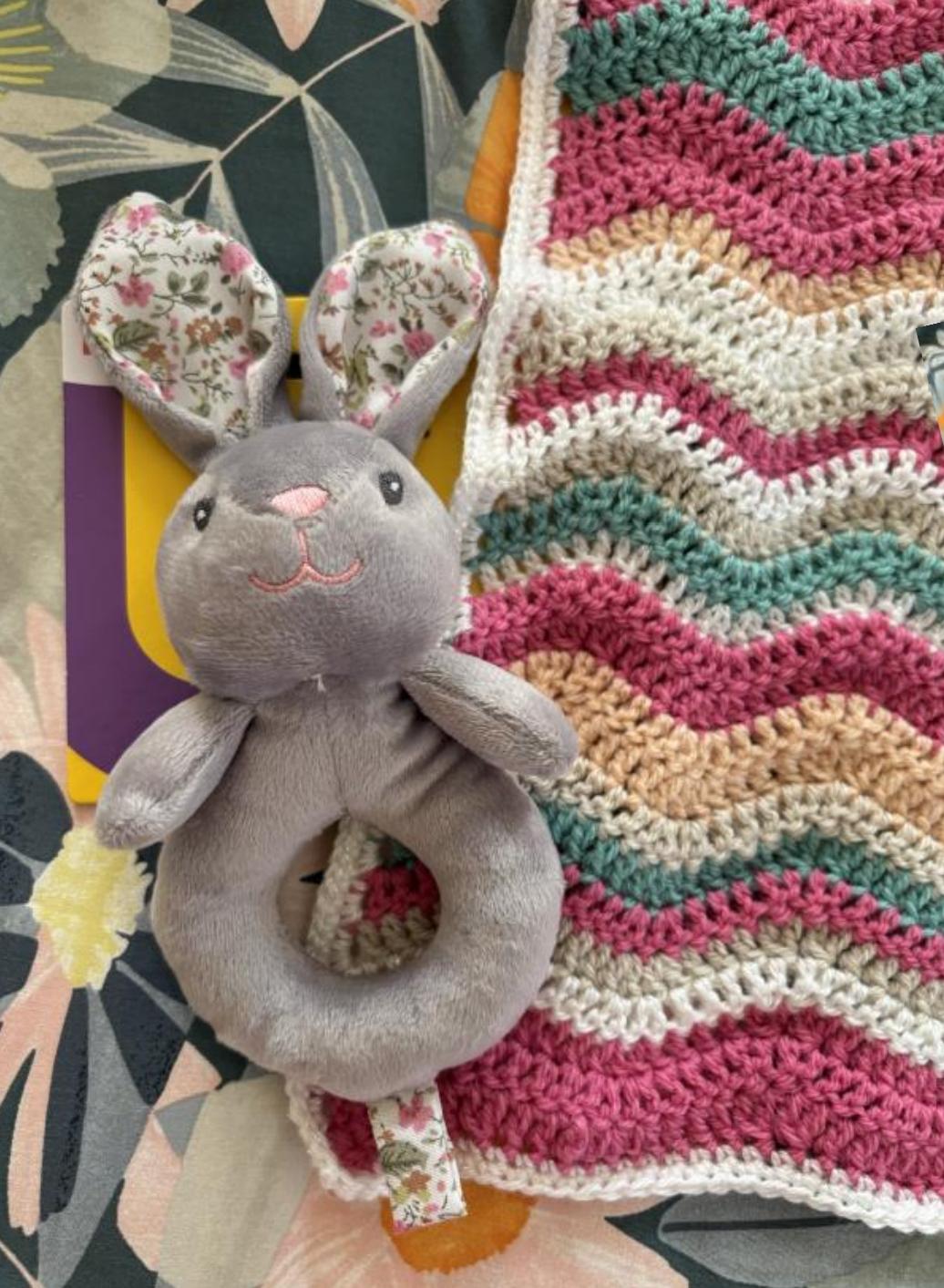 Bunny Wave Baby Blanket
