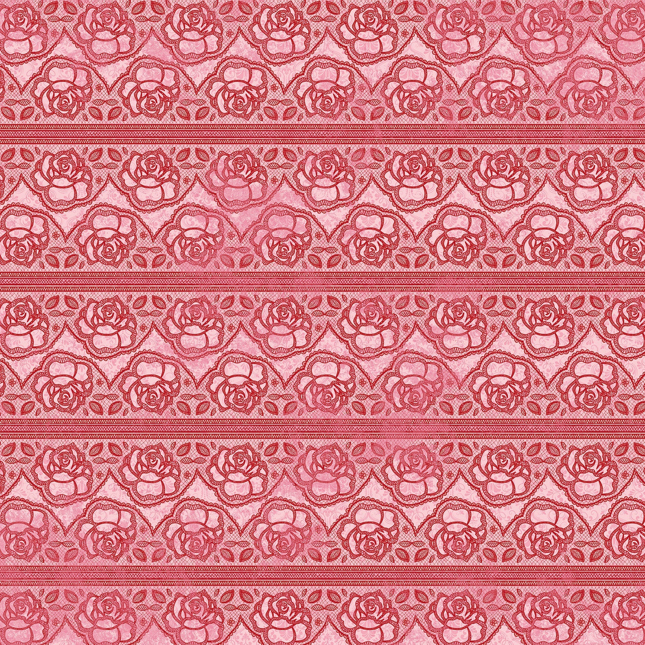 American Crafts Count The Ways Double-Sided Cardstock 12"X12" 25/Pkg - Red Roses