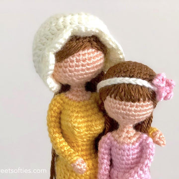 Mother & Daughter Willow Tree Inspired Dolls