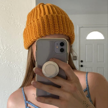 Simple sc back loop beanie