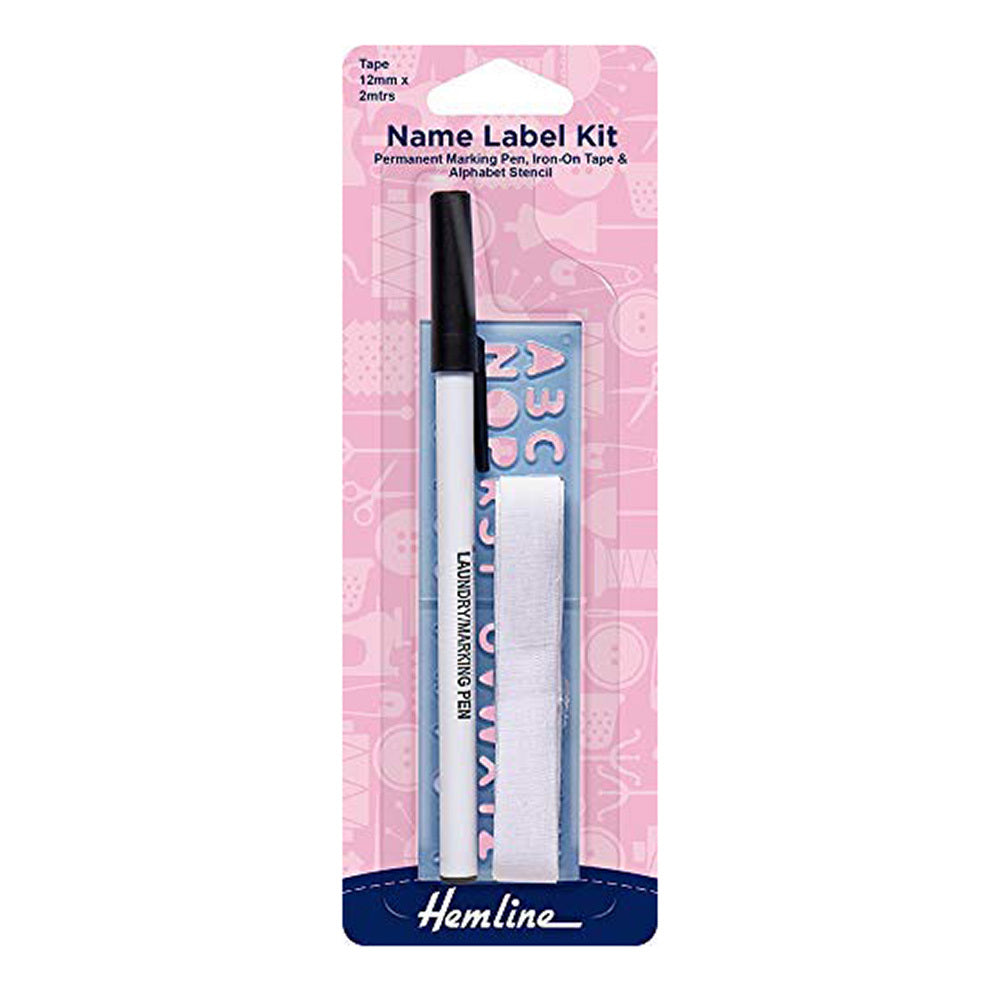 Hemline Name Label Kit - Black Pen