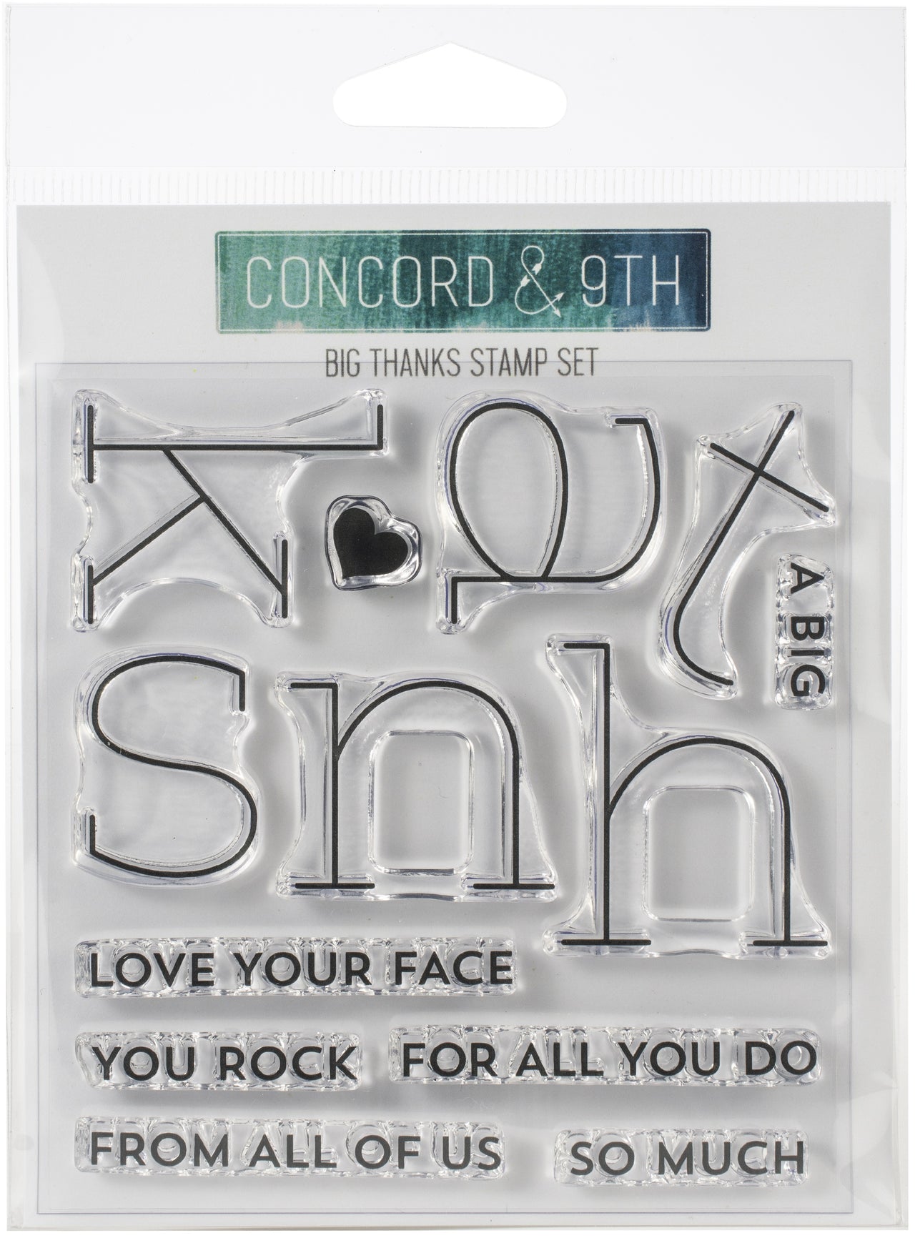 Concord & 9th Clear Stamps 4"X4" - Big Thanks
