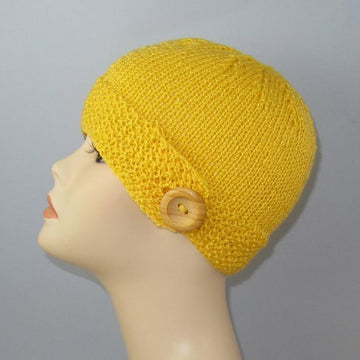 Button Up Beanie Circular knitting pattern
