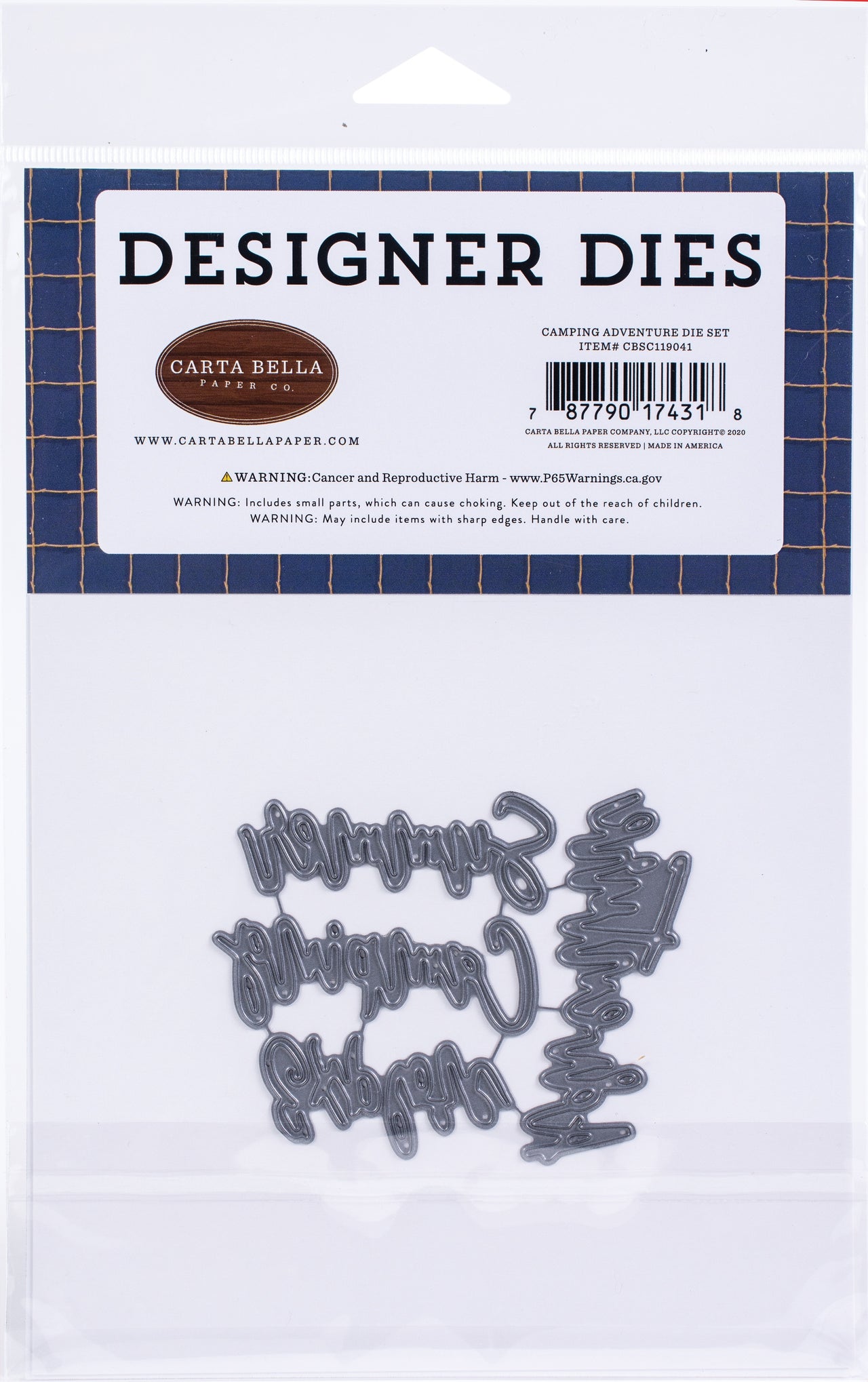 Echo Park Paper Carte Bella Dies - Camping Adventure, Summer Camp