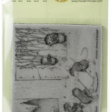 Stampendous House Mouse Cling Stamp - Mice Hockey