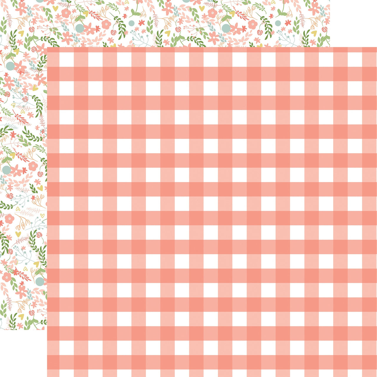 Echo Park Paper Baby Girl Double-Sided Cardstock 12"X12" 25/Pkg - Girl Gingham