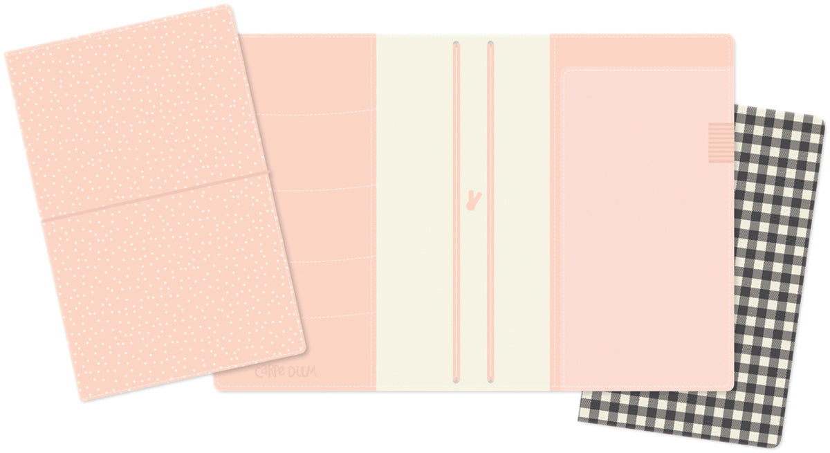 Carpe Diem Traveler's Notebook 5"X8.25" - Blush Speckle
