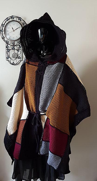 Patchwork Poncho (with Hood)