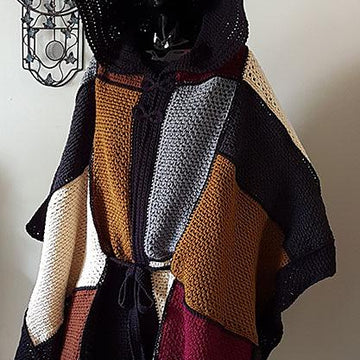 Patchwork Poncho (with Hood)
