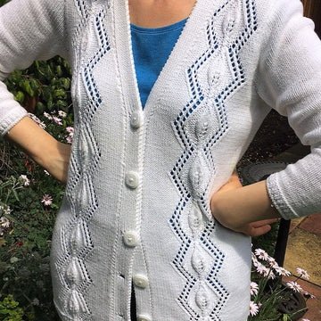 Long Line Cardigan with Panels