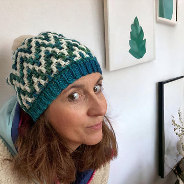 Chunky Mosaic Bobble Hat