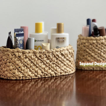 Recycled (t-shirt) yarn basket- 117