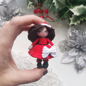 Mini Christmas Doll Amigurumi Ornament
