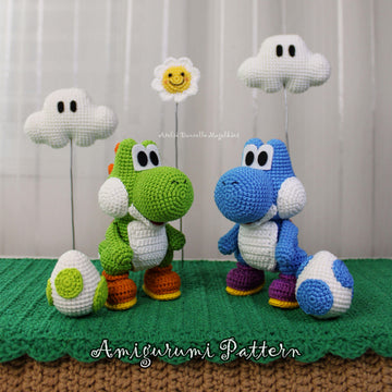 Yoshi – Chibi Amigurumi Crochet Pattern PDF + Bonus Egg Pattern