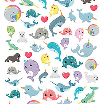 Paper House Life Organized Micro Stickers 2/Sht - Narwhals