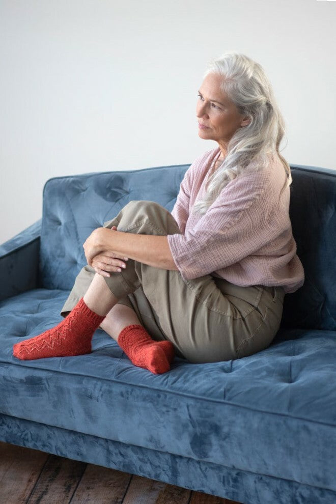 Olina Socks in Berroco Ultra Wool Fine - 403-4 - Downloadable PDF