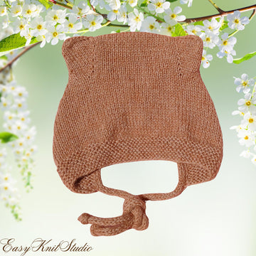 Bear Bonnet Knitting Pattern