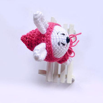 Little Hoodie Rabbit Crochet Pattern, White Rabbit with Hood,Crochet