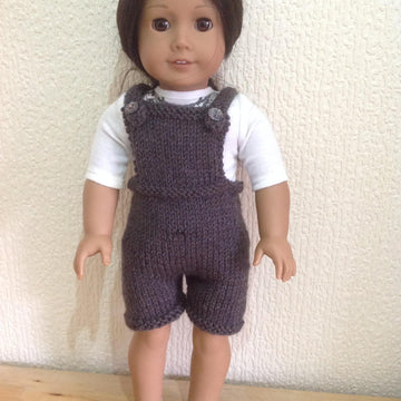 Dolls hooded gilet and dungarees