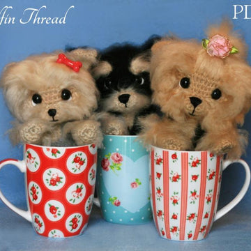 Cream, Coffee and Cookie, the Three Yorkie Puppies