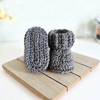 Ridged Cuff Baby Booties