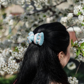 Bobble Bow in Paintbox Yarns Simply DK