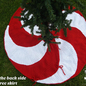 Peppermint Swirl Christmas Tree Skirt