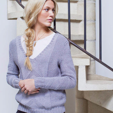 "Lo Jumper" - Sweater Knitting Pattern For Women in MillaMia Naturally Soft Aran