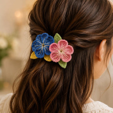 Tunisian Crochet Flower PDF Pattern | Crochet Appliqué with Video Tutorial