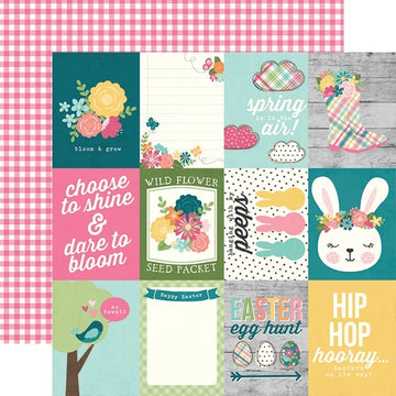 Simple Stories Hip Hop Hooray Double-Sided Cardstock 12"X12" 25/Pkg - 3"X4" Elements