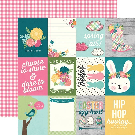 Simple Stories Hip Hop Hooray Double-Sided Cardstock 12"X12" 25/Pkg - 3"X4" Elements