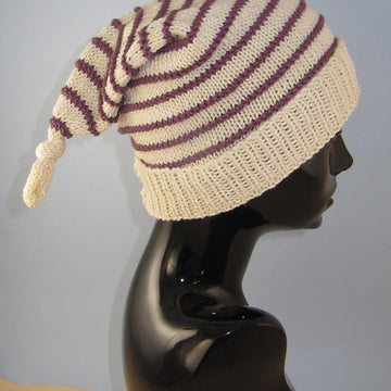 Stripe Topknot Pixie Hat