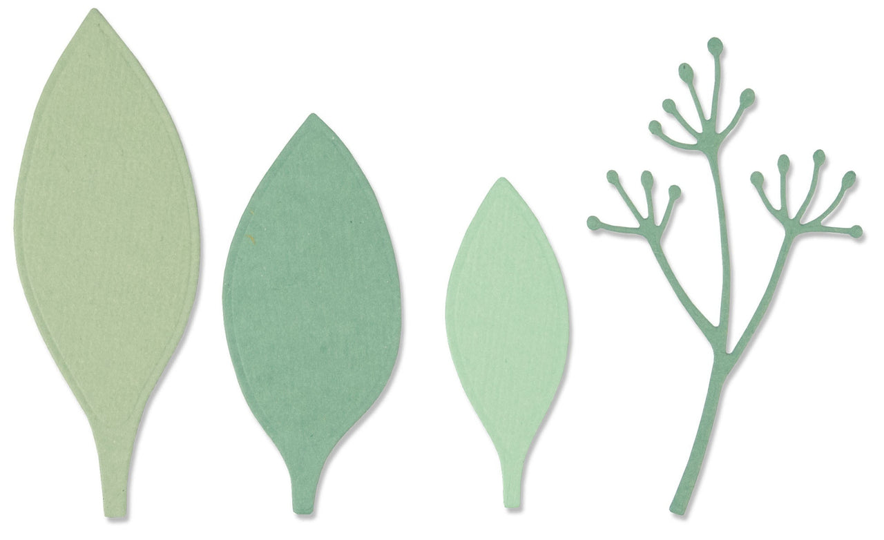 Sizzix Thinlits Dies By Jen Long 4/Pkg - Elegant Leaves