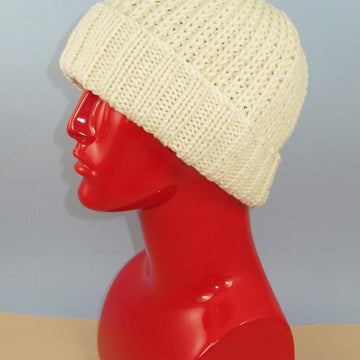Chunky 2x2 Rib Cuff Fishermans Rib Beanie Hat
