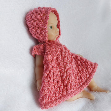 Lace Dress and Bonnet Set for 9 Inch Dolls