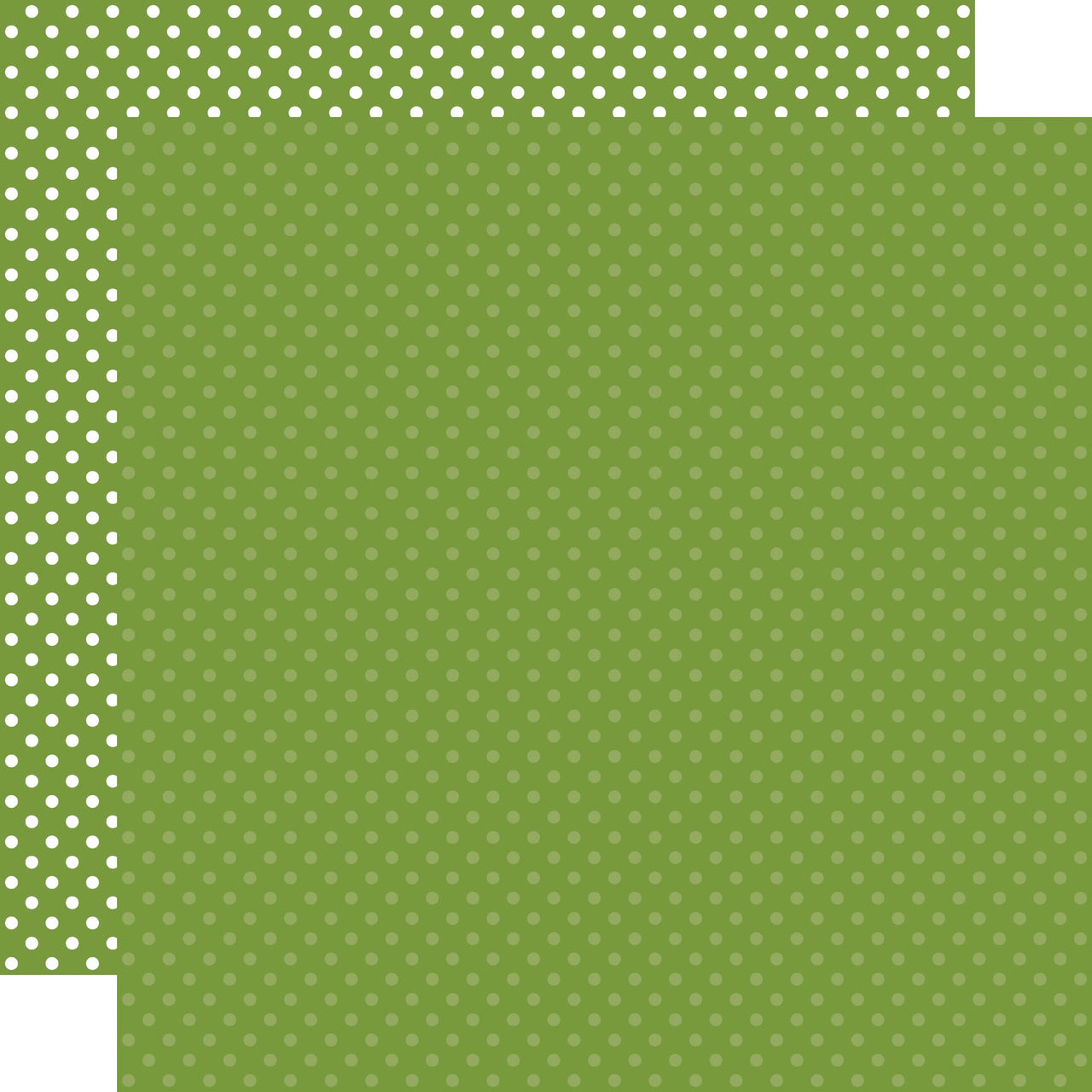 Echo Park Paper Echo Park Dots/Stripes Double-Sided Cardstock 12"X12" 25/Pkg - Leaf Green