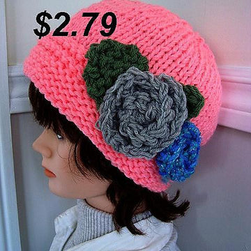 564 KNITTED HAT, adult size for beginners