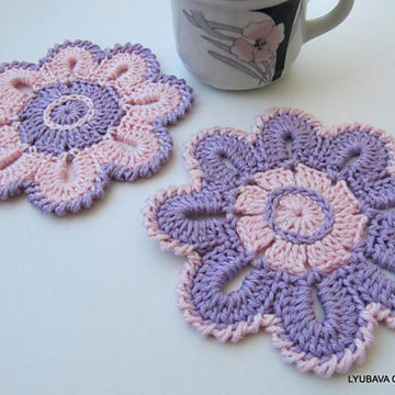Crochet Flower Coaster