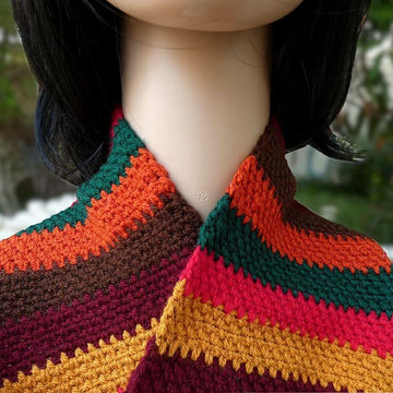 6 Stripes Short Scarf