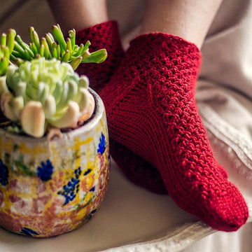 Red Moss Socks
