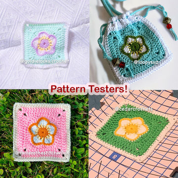 Strawberry Flower Granny Square
