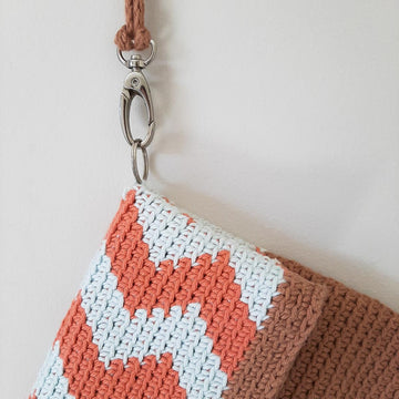 Chevron Fold Over Clutch