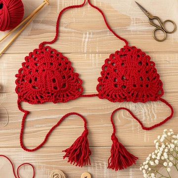 Crochet Heart Bra Pdf + Video Tutorials