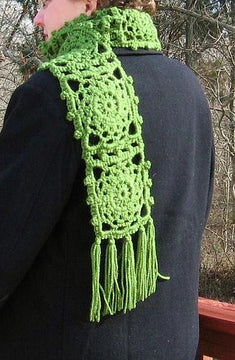 Greensleeves Crocheted Scarf