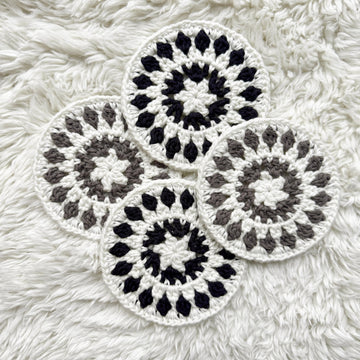 Scandi Snowflake Crochet Coaster