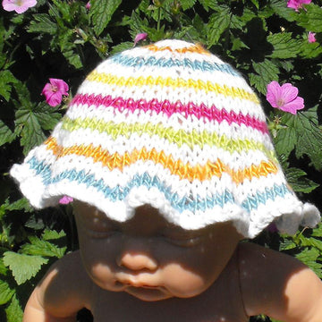 BABY SILKY STRIPEY SUNHAT KNITTING PATTERN - MADMONKEYKNITS
